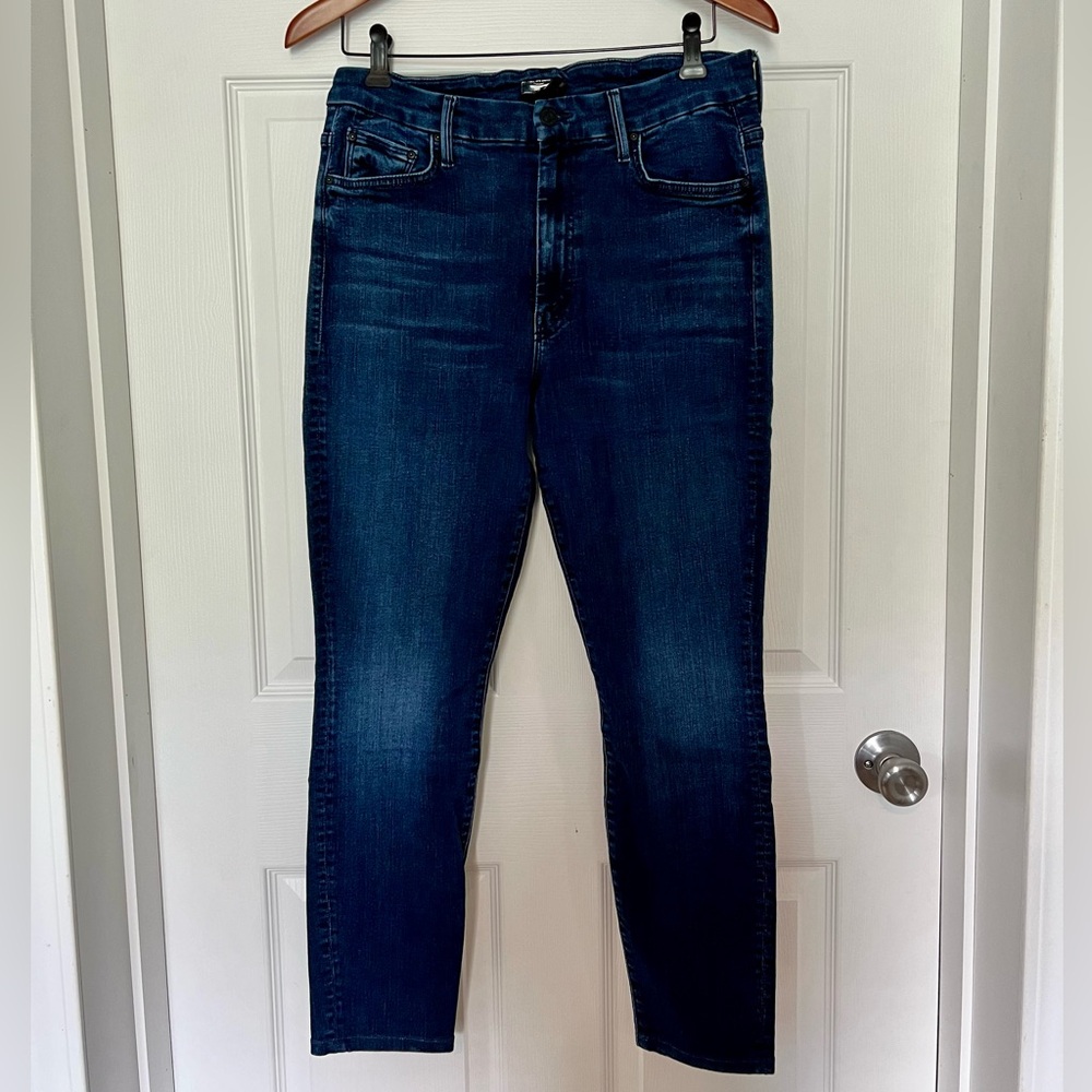 MOTHER Women's Skinny Jeans in Dark Blue